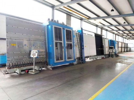 Стеклопакетная линия Bystronic 2700 мм с газовым прессом и сканером контроля стекла